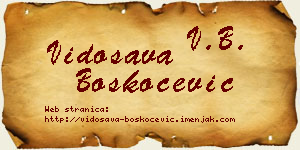 Vidosava Boškoćević vizit kartica